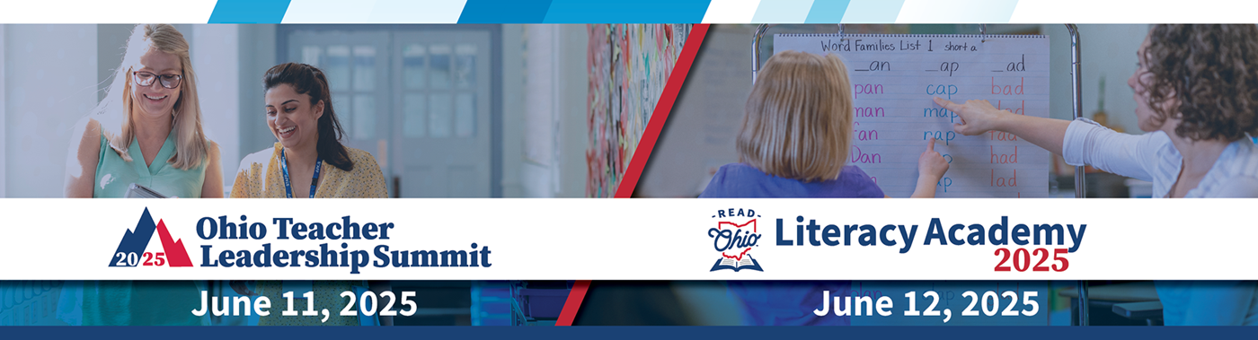 Ohio Teacher Leadership Summit, Literacy Academy 2025 combined banner