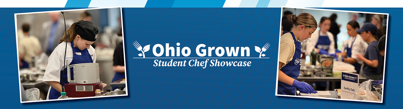 Ohio Grown Student Chef Showcase - two pictures of two cooks cooking
