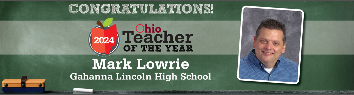 Mark Lowrie is the 2024 Ohio Teacher of the Year