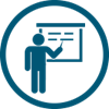 teacher at a board icon