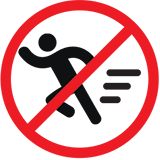 image of a running person with a do not symbol through them