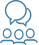 icon of people talking with speech bubbles