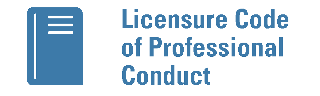 Button for Licensure Code of Professional Conduct